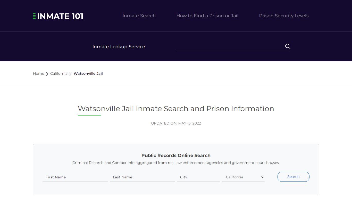 Watsonville Jail Inmate Search, Visitation, Phone no ...